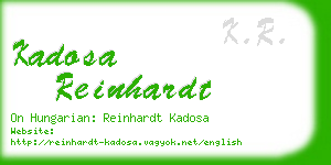 kadosa reinhardt business card